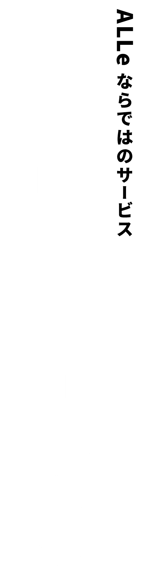 ALLeならではのサービス WHAT WE DO